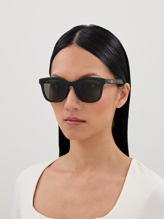 Gucci GG1984SK 002 Unisex Square Sunglasses - Havana / Blue main image 6